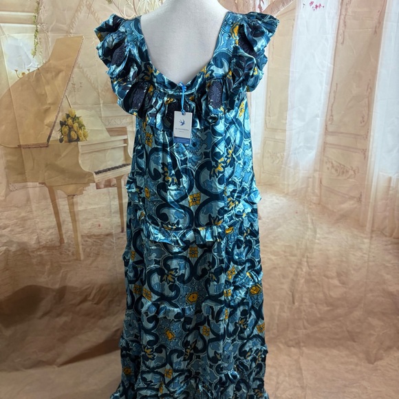 NEW Mi Golondrina Araceli Azules Azuelejos SPECIALTY LONG DRESS - Picture 12 of 16
